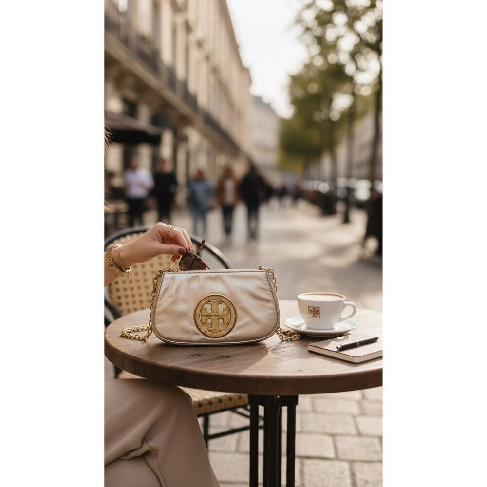 Tory Burch champagne purse